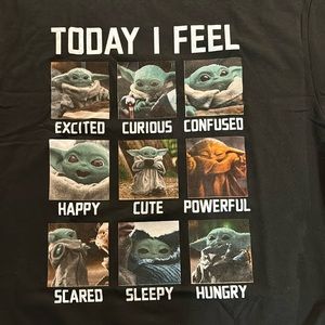 NEW Baby Yoda / Grogu Star Wars “Today I Feel” XL tee